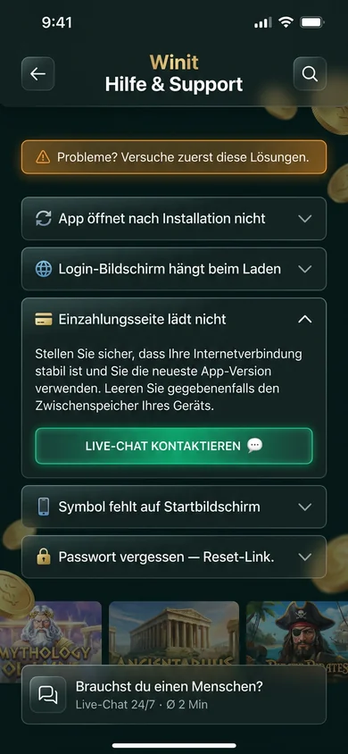 Winit App — häufige Probleme & Lösungen – Winit