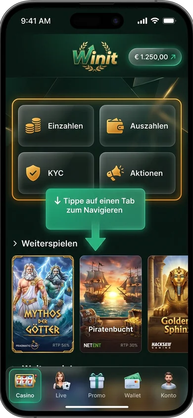 Die Winit App nutzen — Login & Navigation – Winit